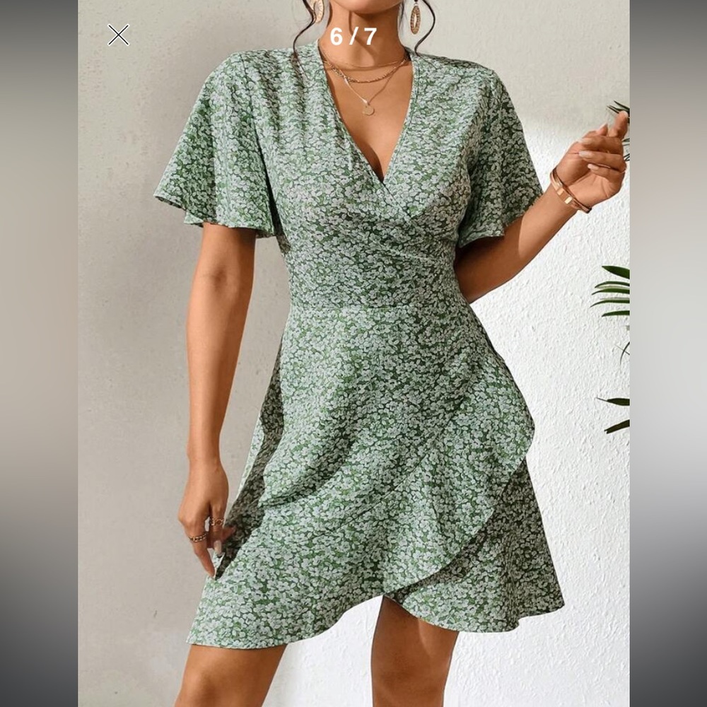 Green Wrap Dress (L/XL)
